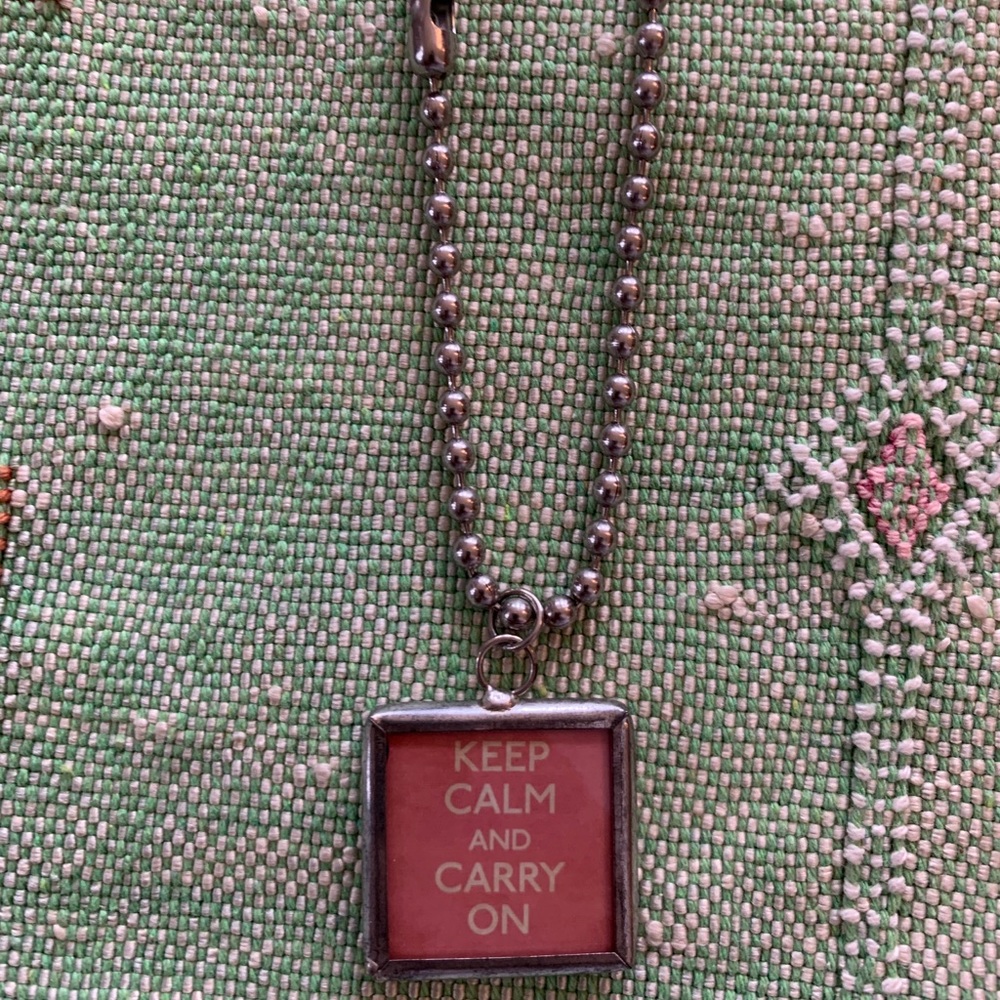 Keep Calm And Carry On necklace